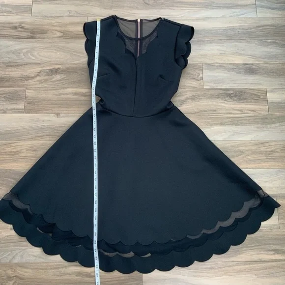 Ted Baker London Mesh Paneled Scallop Dress - Picture 4 of 9